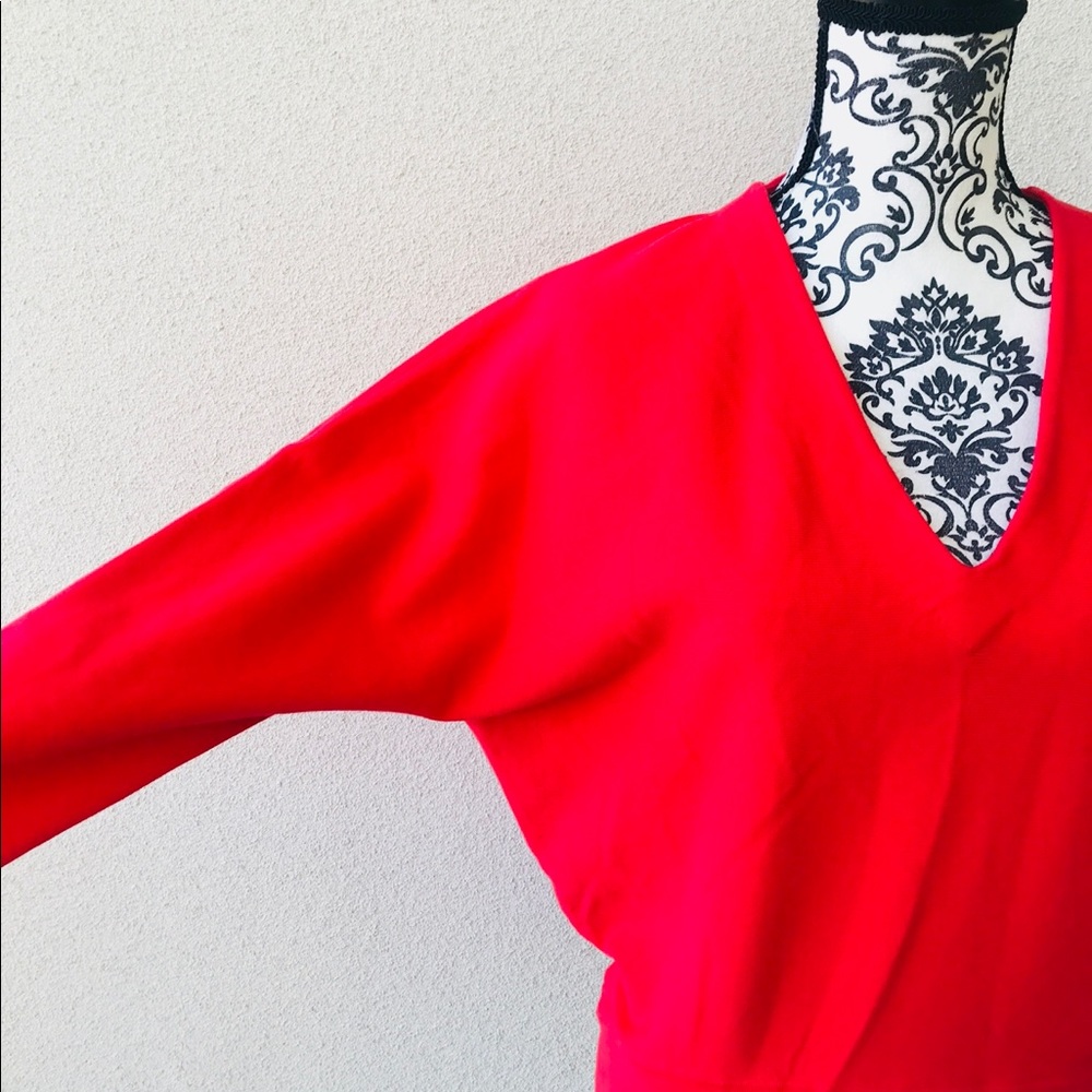 💛 ❤️Lord&taylor red 💯 cotton top classic M NWT - Picture 3 of 5